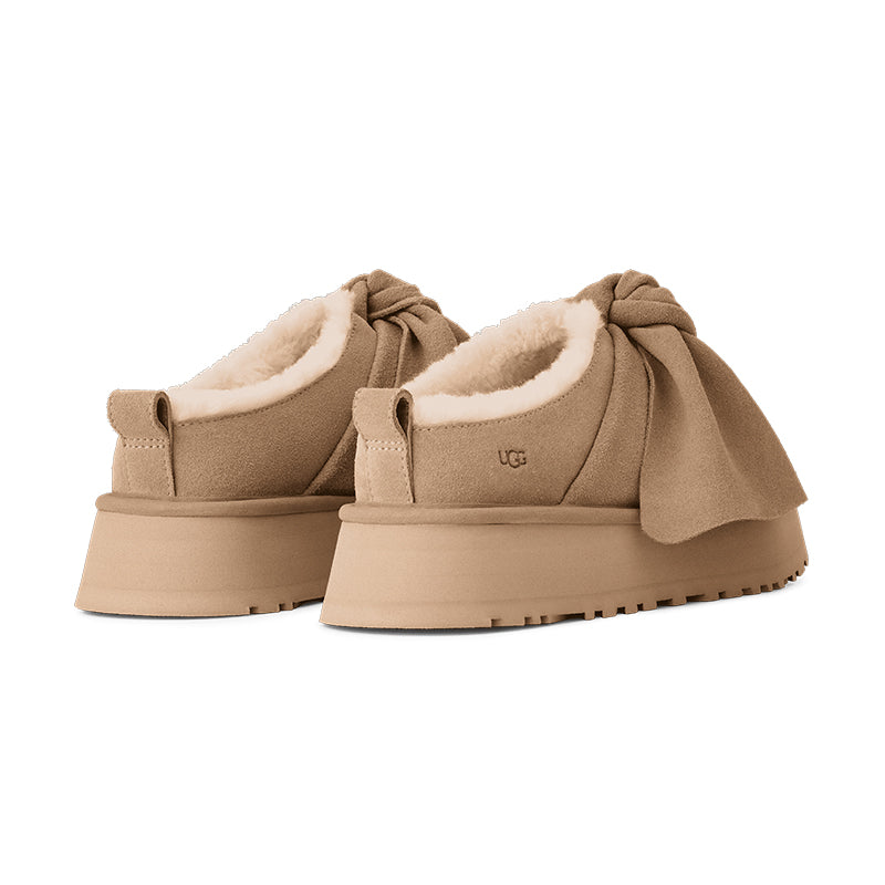 Women's Platform Slip-On Bow Sand