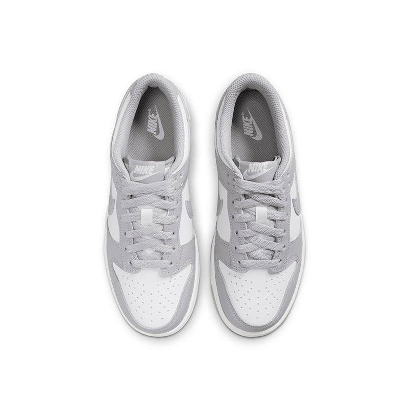 Kid's Grade School Dunk Low White/Smoke Grey