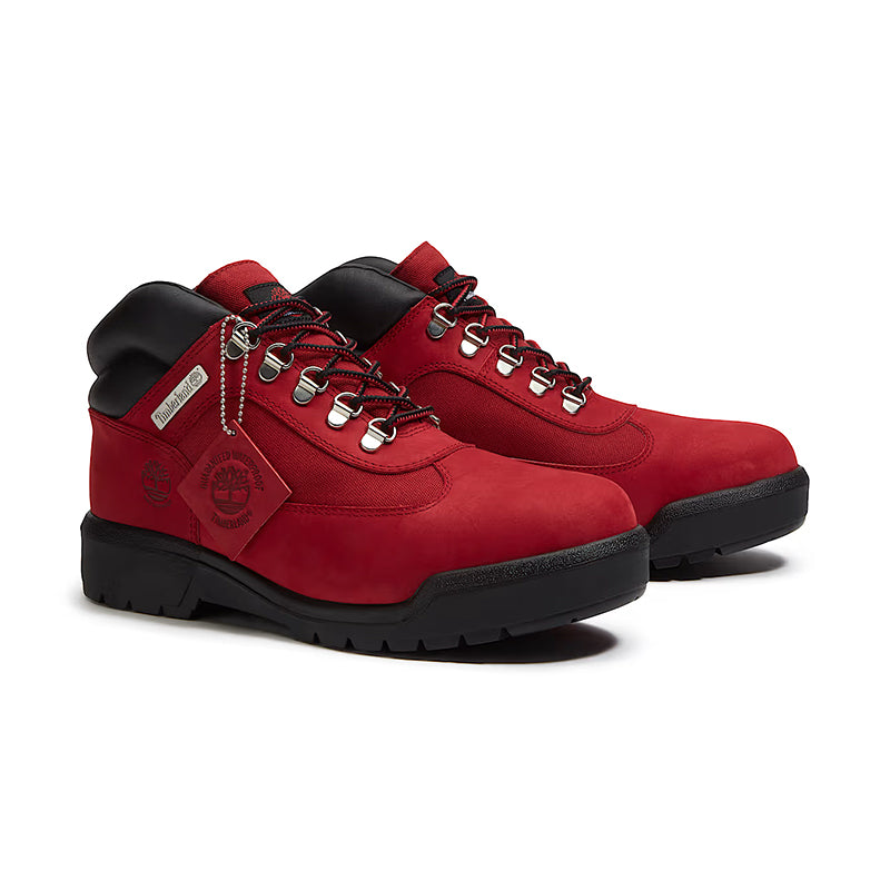 Men's Field Boot Mid Waterproof Dark Red Nubuck – Tradehome Shoes