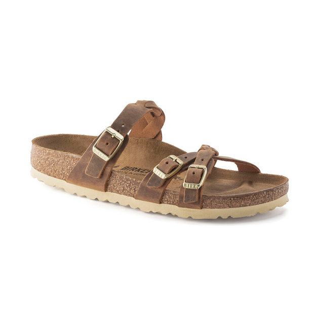 Shop Women's Franca Braid Cognac Oiled Leather | Women's Comfort