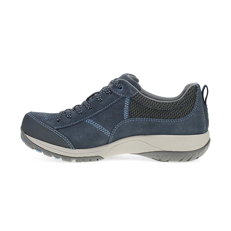 Women's Paisley Navy Suede Waterproof