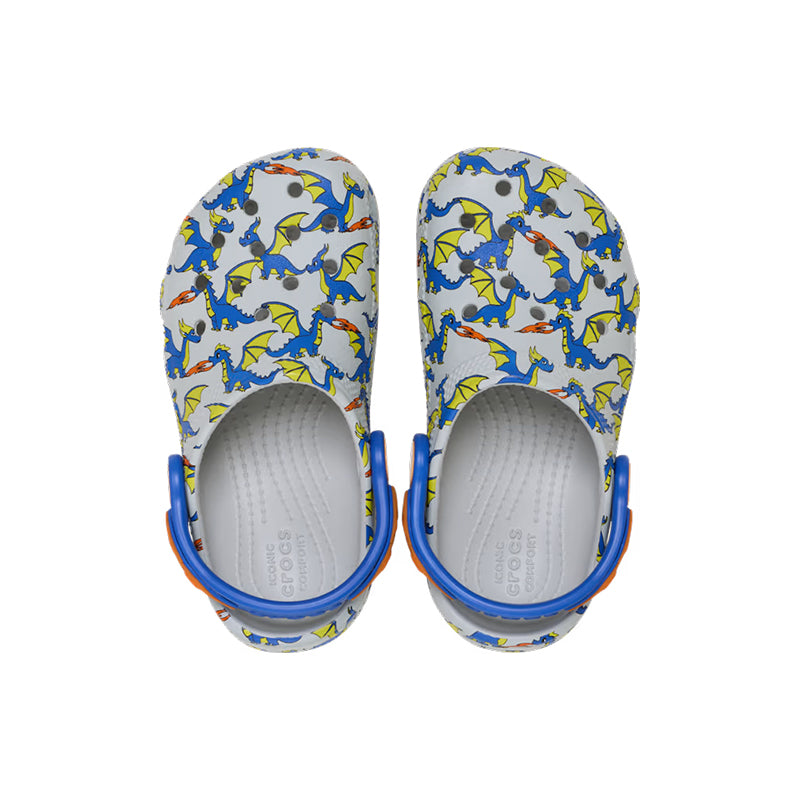Kid's Toddler Classic Graphic Clog Dragon Atmosphere