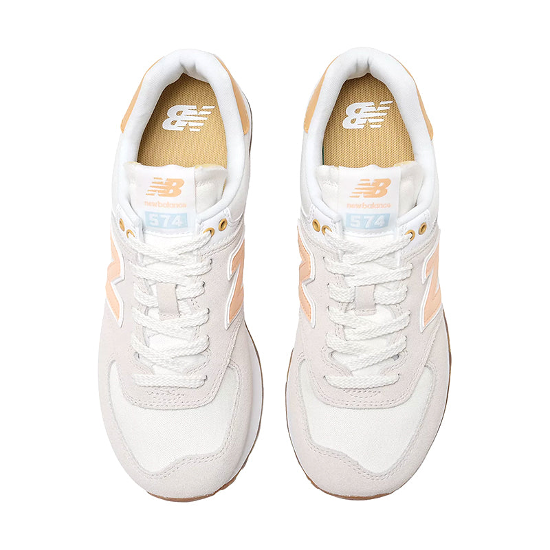 Women's 574 Timberwolf/Alpha Orange – Tradehome Shoes