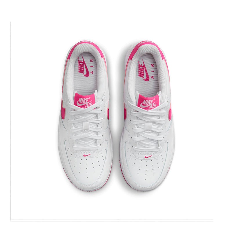 Kids Grade School Air Force 1 White/Lager Fuchsia