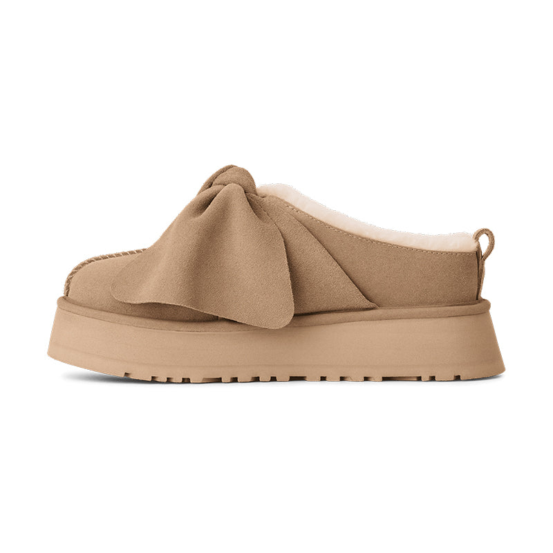 Women's Platform Slip-On Bow Sand