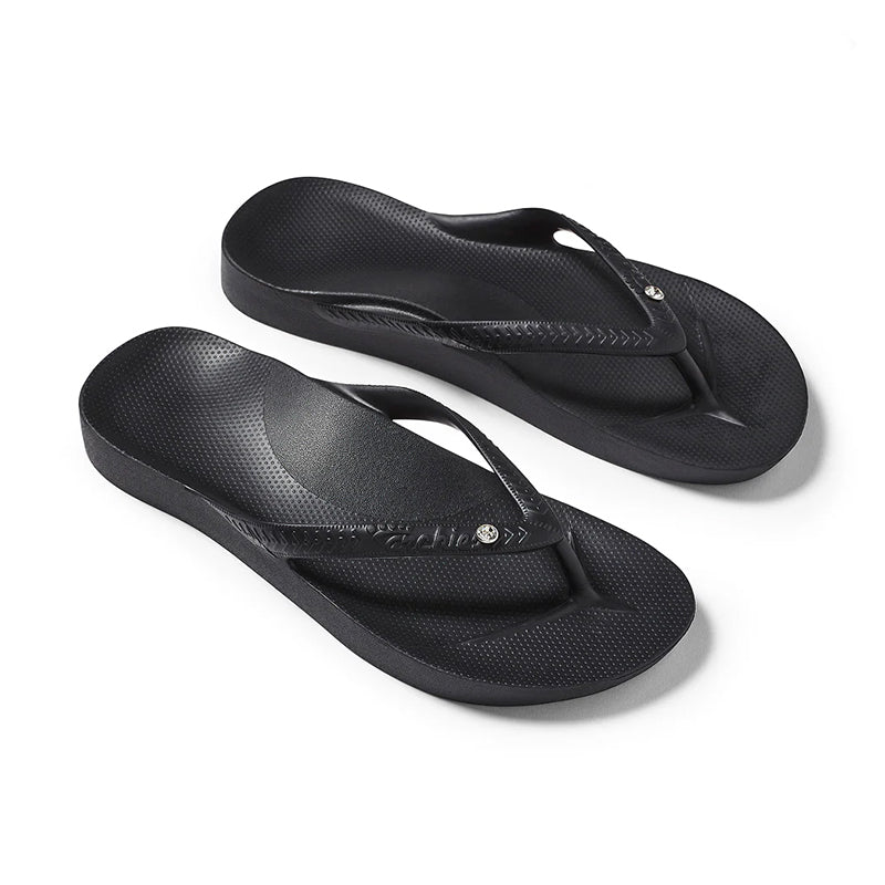 Women's Arch Support Flip Flop Crystal Black