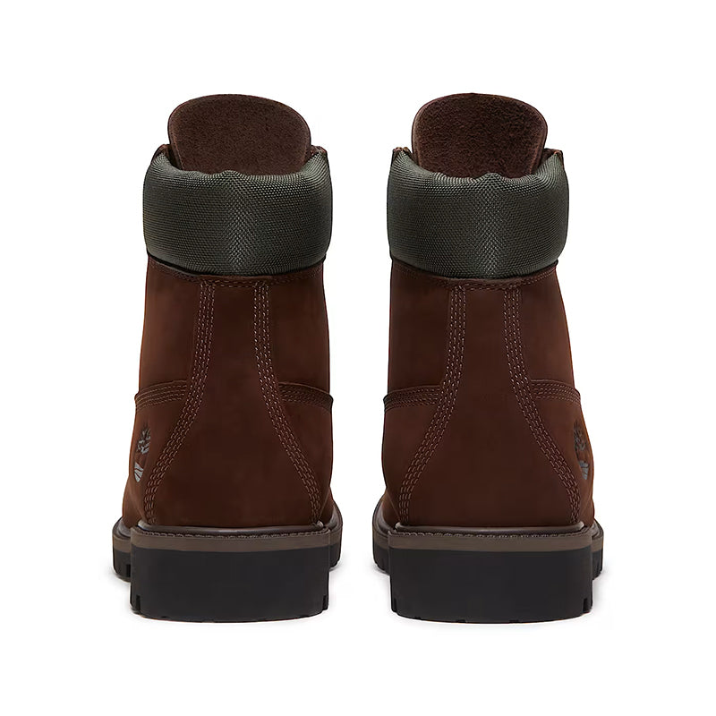 Men's 6" Heritage Waterproof Dark Brown Nubuck/Gold