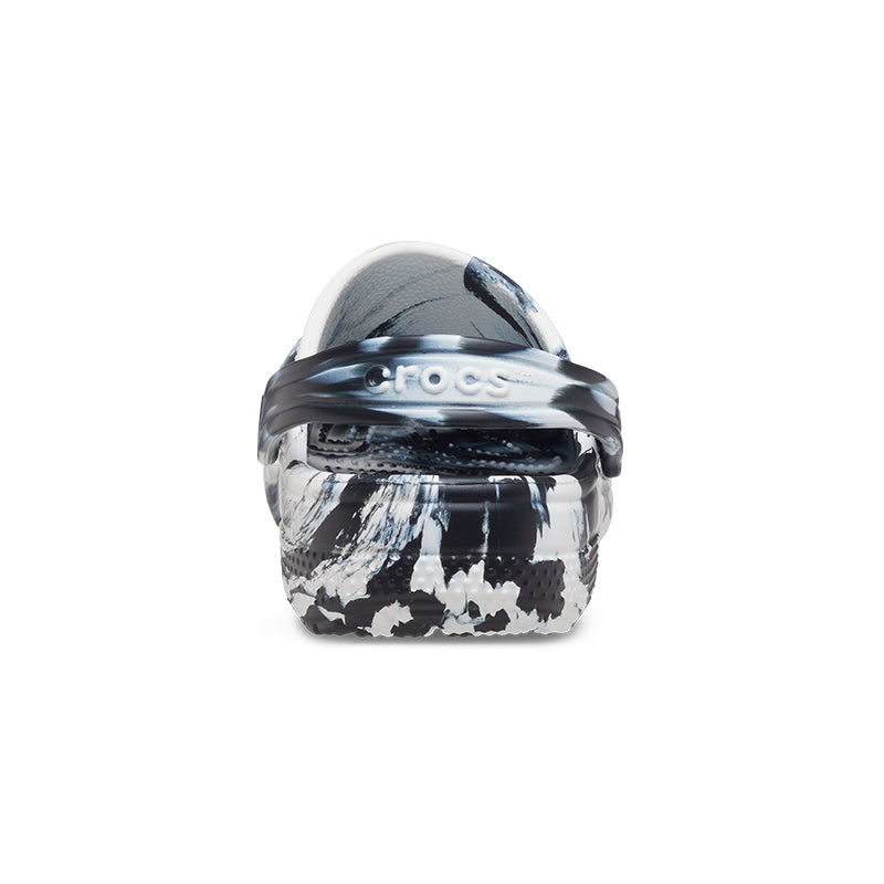 Kid's Preschool Classic Marbled Clog Black/White