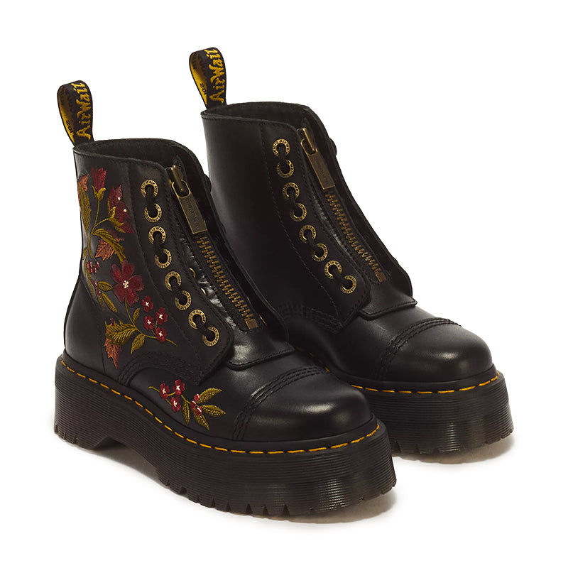 Women's Sinclair Autumn Floral Embroidery Black Wanama