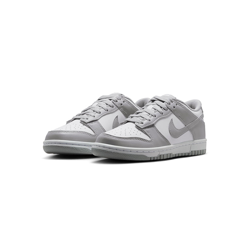 Kid's Grade School Dunk Low White/Smoke Grey