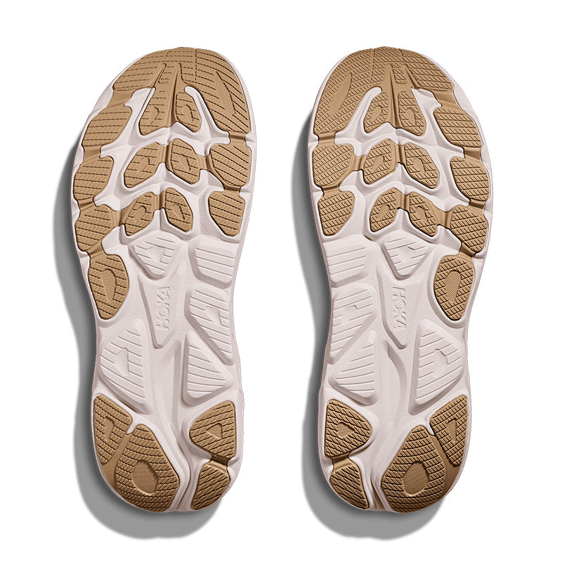 Close-up of the sole of a shoe with a textured design on a white background