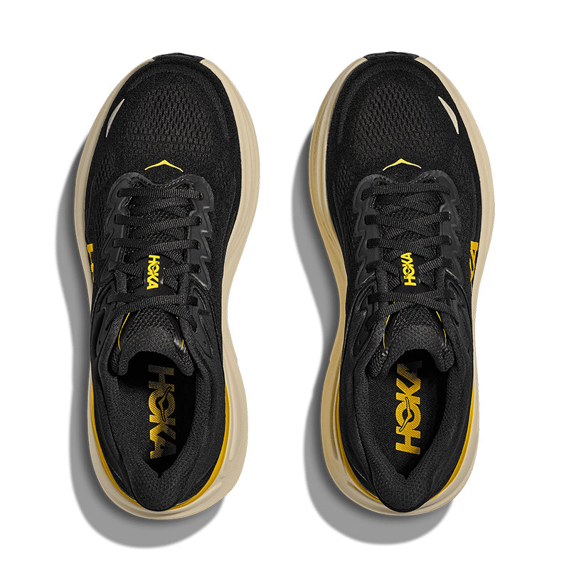 Men's Bondi 9 (X-WIDE) Carbon Black/Yellow Gold