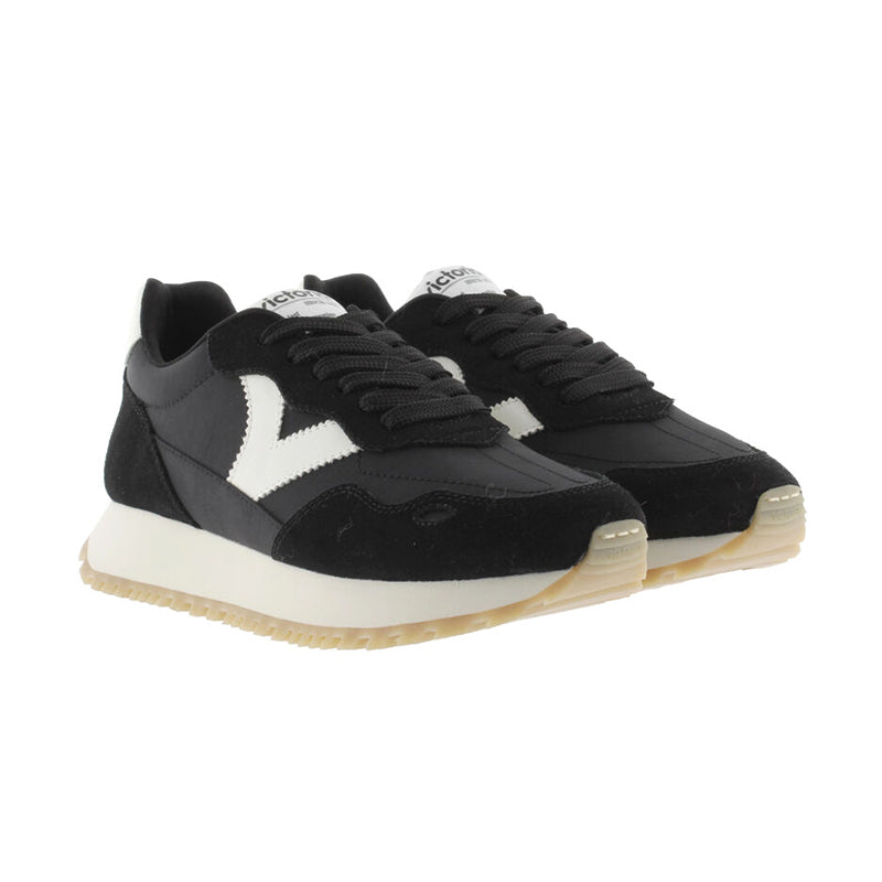 Women's Viento Nylon & Serraje Negro