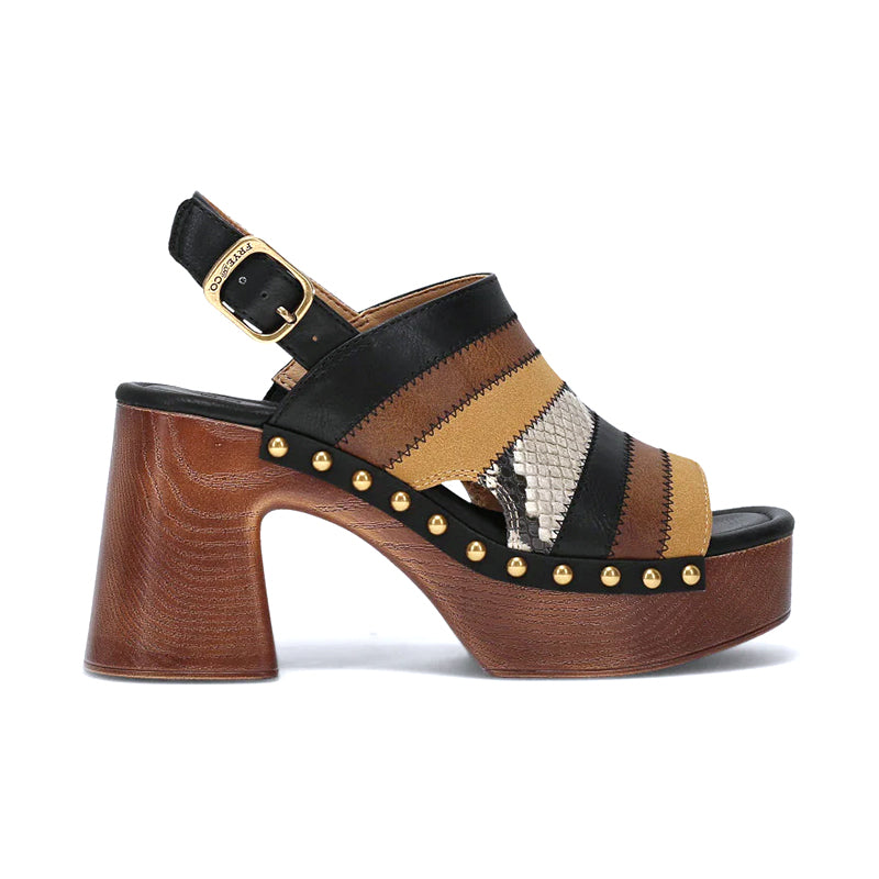 Women's Wylie Patchwork Black Multi Bratislava