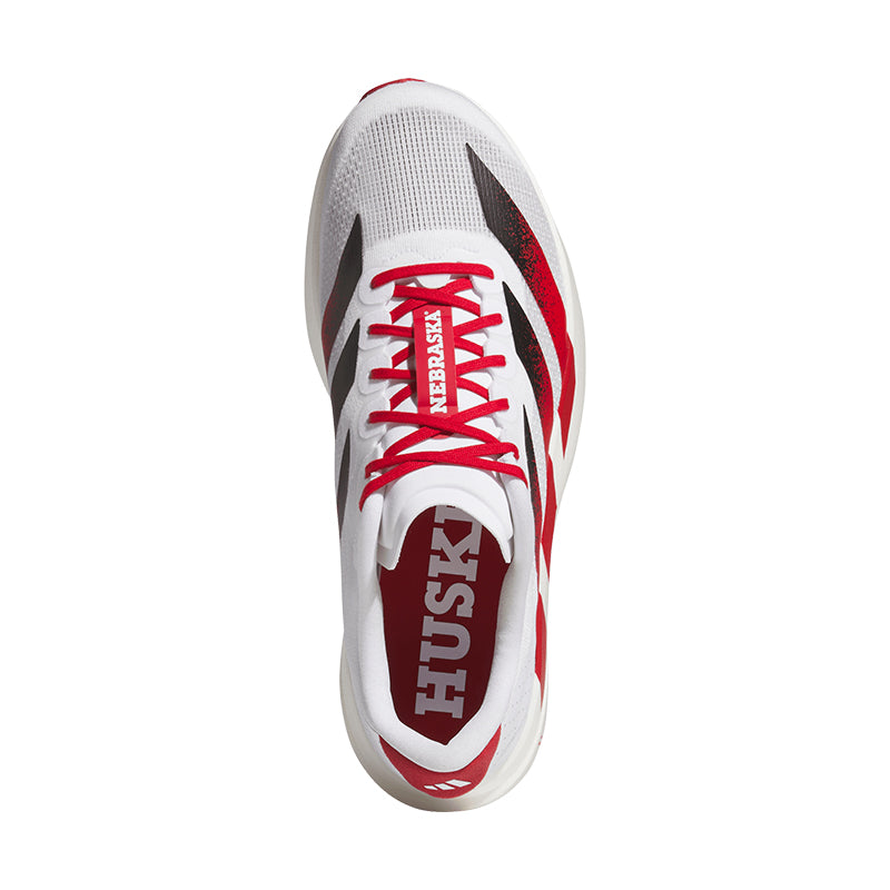 adidas Nebraska Cornhuskers Adizero Evo SL Shoes White 9 - Mens Running