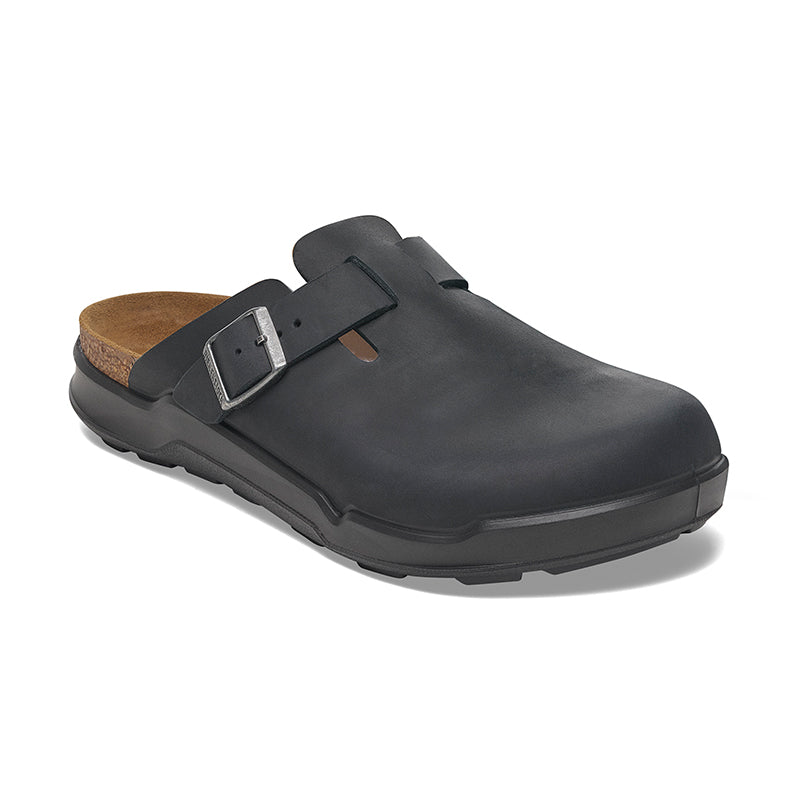 Men's Boston Rugged Black Oiled Leather