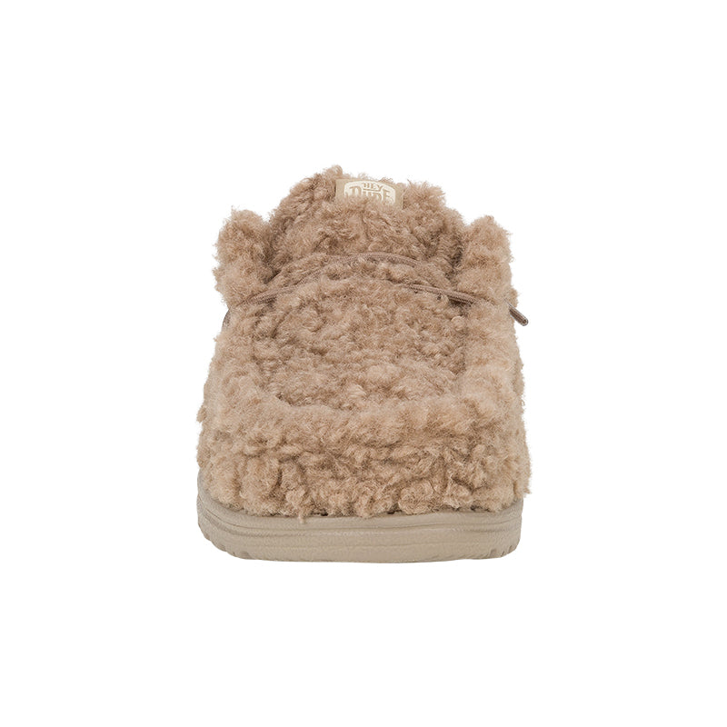 NEW HEY DUDE men\'s wally slip sherpa mule in timber wolf Men main image 4