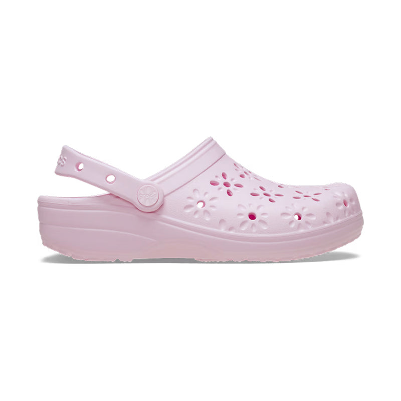 Women's Classic Floral Cut Out Clog Pink Milk
