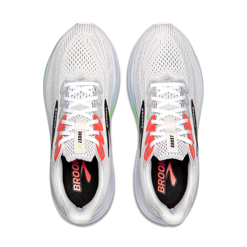Men's Ghost 17 White/Pink Clay/Gecko