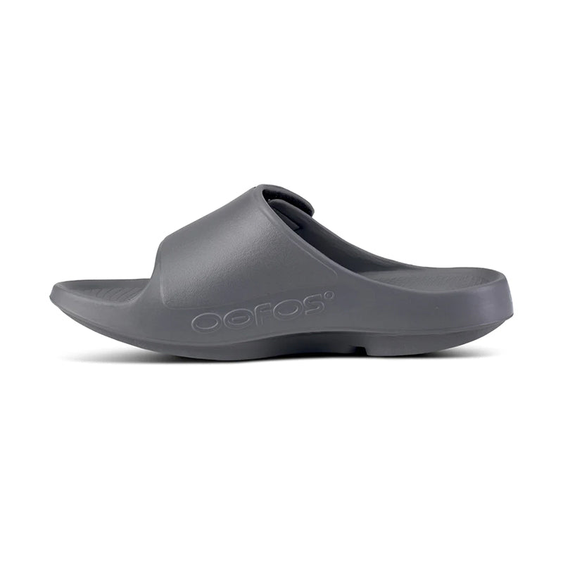 靴 OOFOS OOahh - Slate Men's OOahh Sport Flex Sandal - Slate – OOFOS
