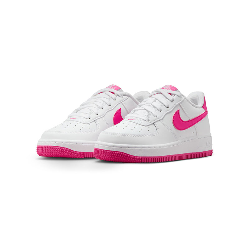 Kids Grade School Air Force 1 White/Lager Fuchsia