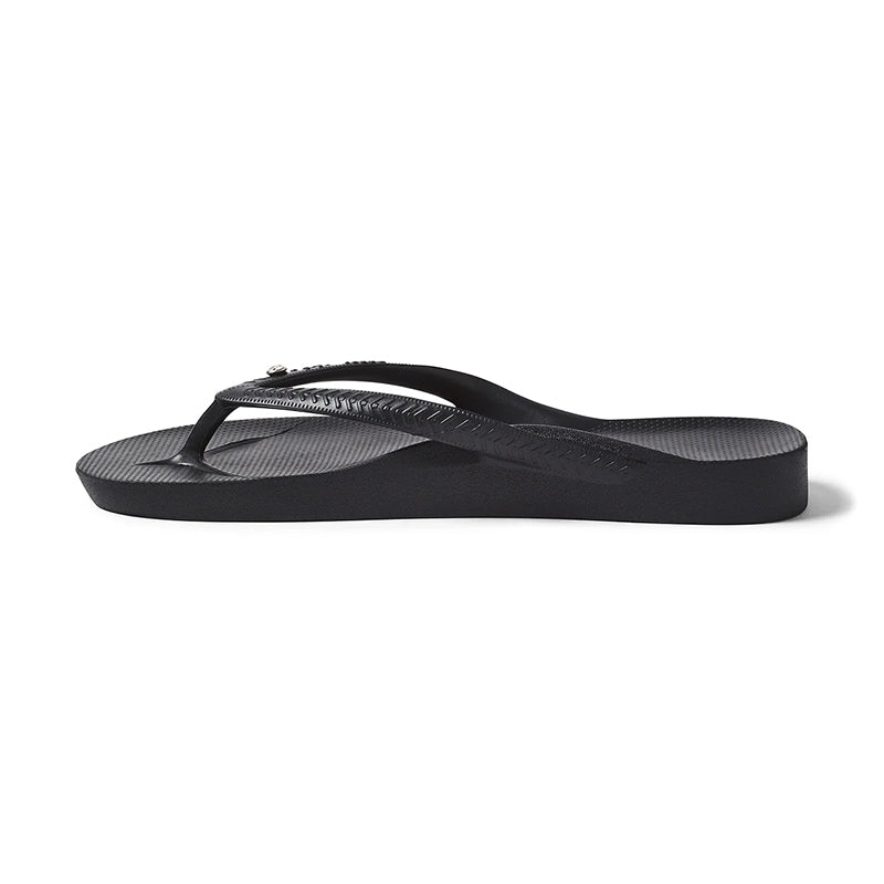 Women's Arch Support Flip Flop Crystal Black