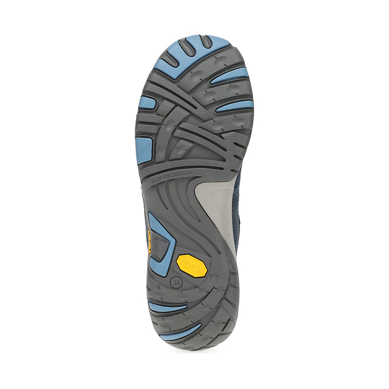 Women's Paisley Navy Suede Waterproof