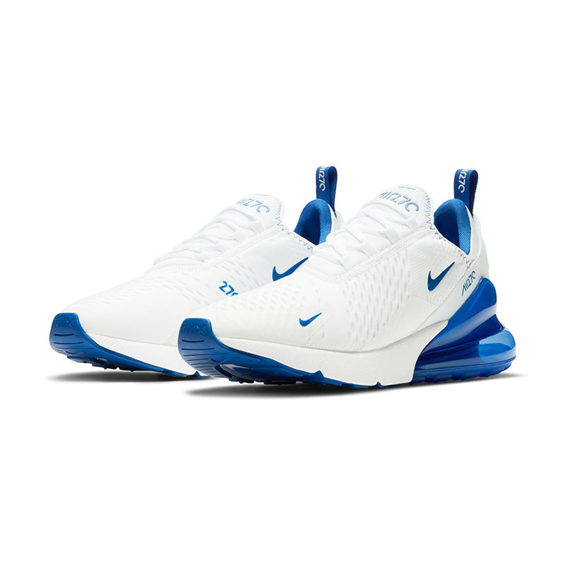 Nike White and Royal Blue Air Max 270 Sneakers Nike Air Max 270 Sneakers in white and blue | ASOS main image 2