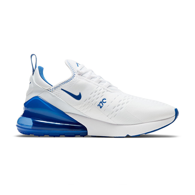 Men s Air Max 270 White Racer Blue Royal Tradehome Shoes