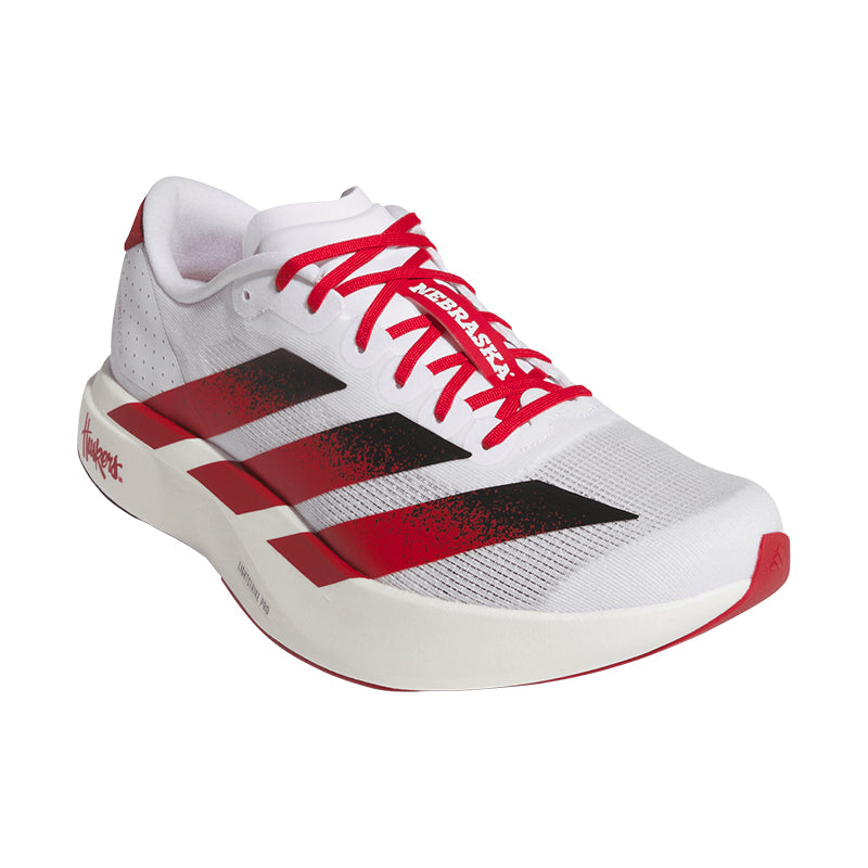 adidas Nebraska Cornhuskers Adizero Evo SL Shoes White 11 - Mens Running adidas Nebraska Cornhuskers Adizero Evo SL Shoes White 11 - Mens Running