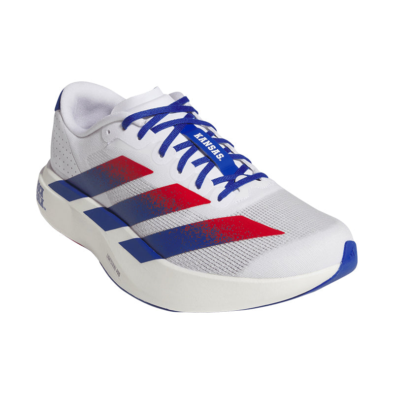adidas Kansas Jayhawks Adizero Evo SL Shoes White 10 - Mens Running adidas Kansas Jayhawks Adizero Evo SL Shoes White 10 - Mens Running