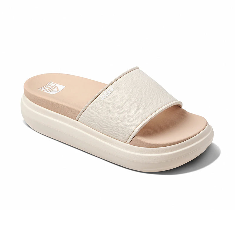 Angled side view of Reef women's Cushion Bondi Bay sandal in vintage/oasis.