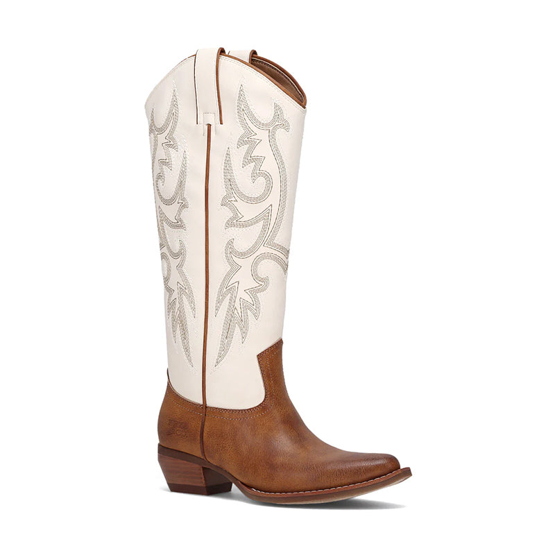 Women's Irlene Tall Deco Stitch Off White/Caramel/Gold