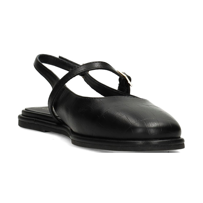 Women's Sheri Black Leather Emboss