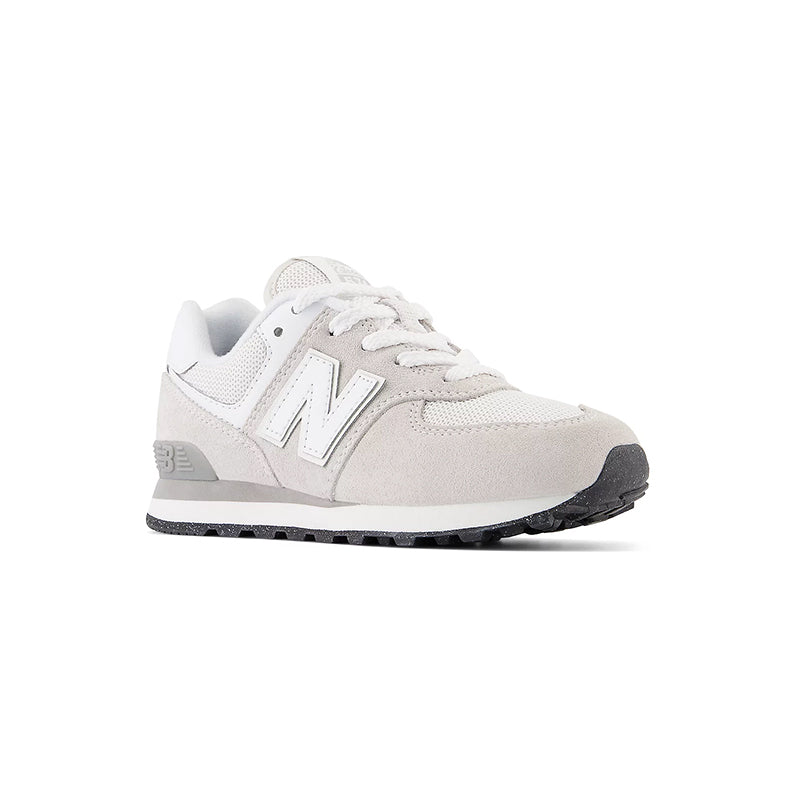 Kid's New Balance Preschool 574 - Grey/White - 45° Angle - Available at Tradehome Shoes
