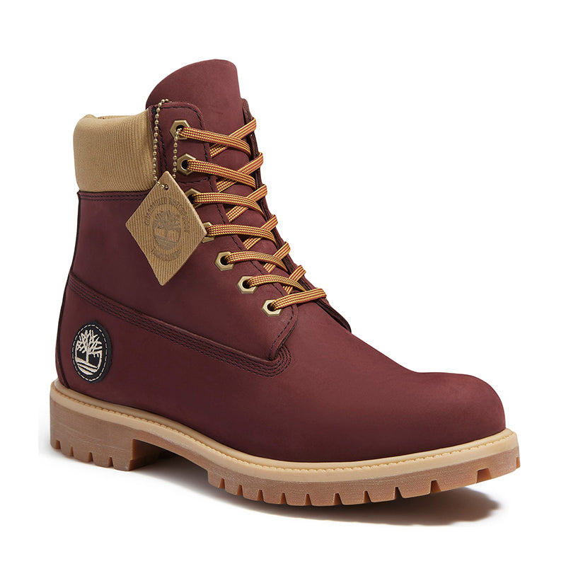 Men's 6" Premium Waterproof Burgundy Nubuck