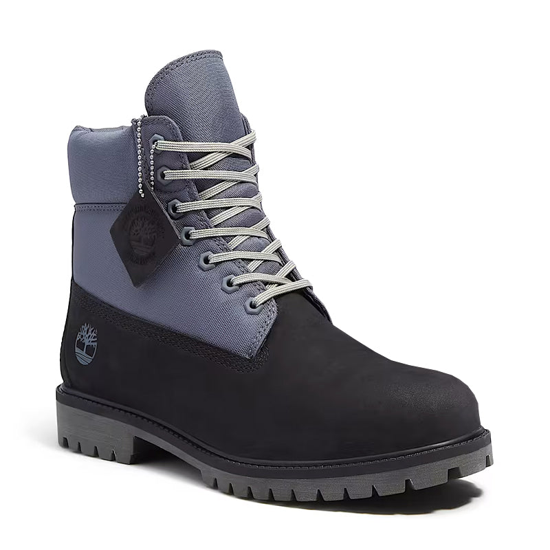 Men's 6" Heritage Waterproof Black Nubuck/Medium Grey