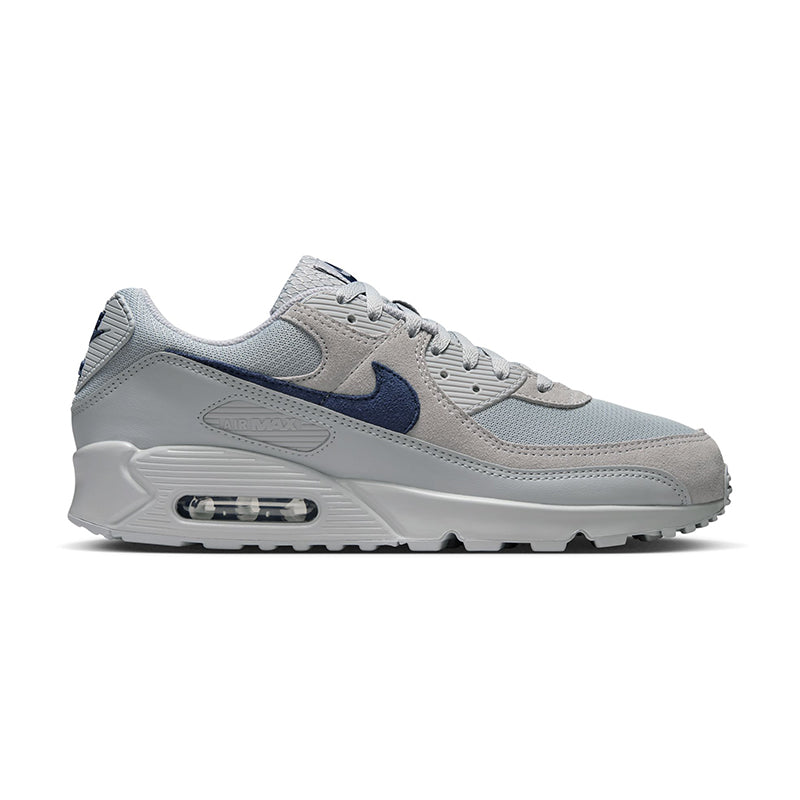 Nike Air Max グレー/ネイビー シューズ Men's Air Max 90 Wolf Grey/Midnight Navy – Tradehome Shoes