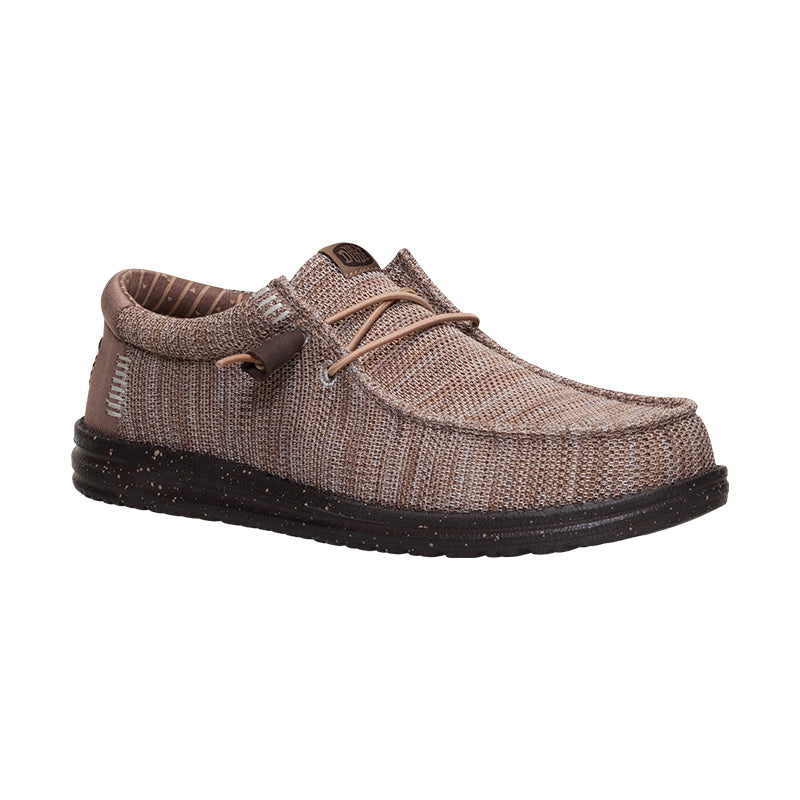 Hey Dude Wally Stretch Sox Shoes, Men's, Size 10, Deep Taupe/Mole Brown