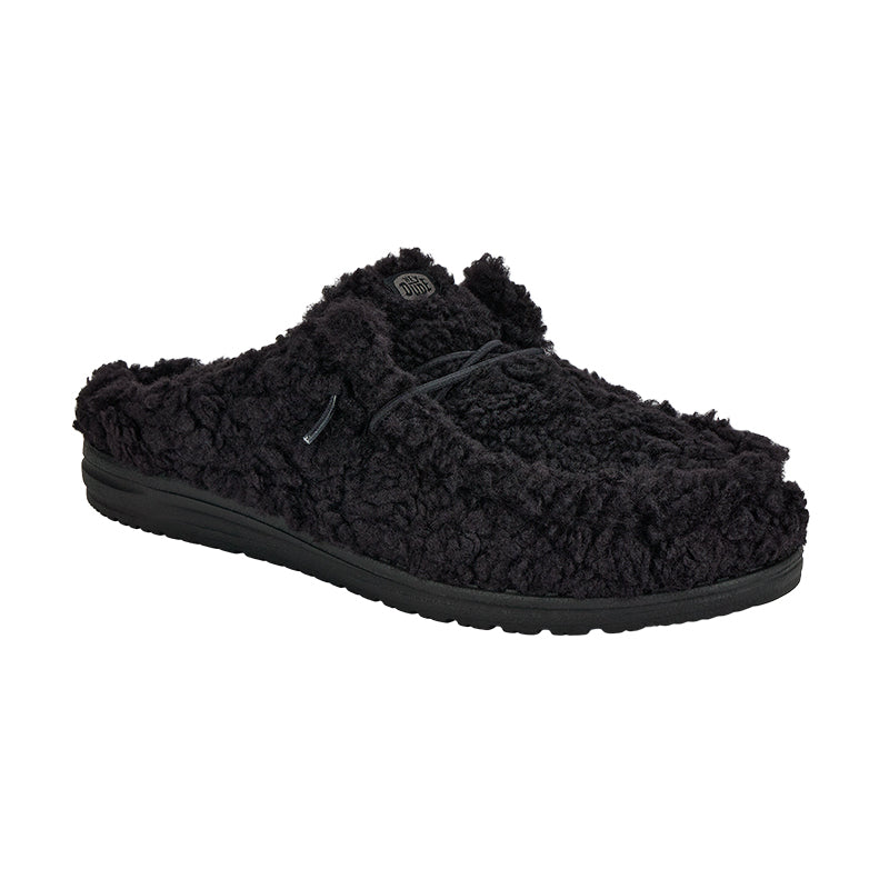 Shop Men's Wally Slipper Black/Black | Men's Slippers by HEYDUDE