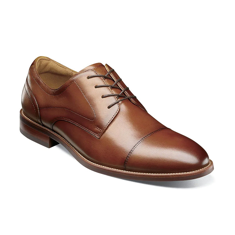 Florsheim Men's Cognac Rucci Cap Toe Oxford Shoes 13 M