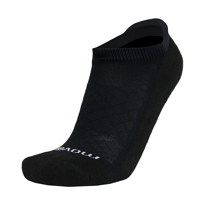 Women's Movere Elevate Tab Low Small Socks - Black - Angled Front View - Available at Tradehome Shoes