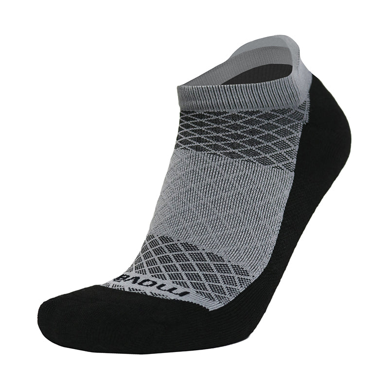 Men's Movere Elevate Tab Low Large Socks - Grey/Black - Angled Side View - Available at Tradehome Shoes