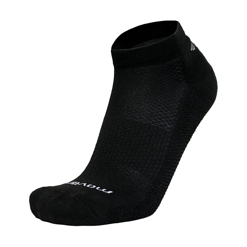 Men's Movere Pacer Low Cut Large Socks - Black - Angled Front View - Available at Tradehome Shoes