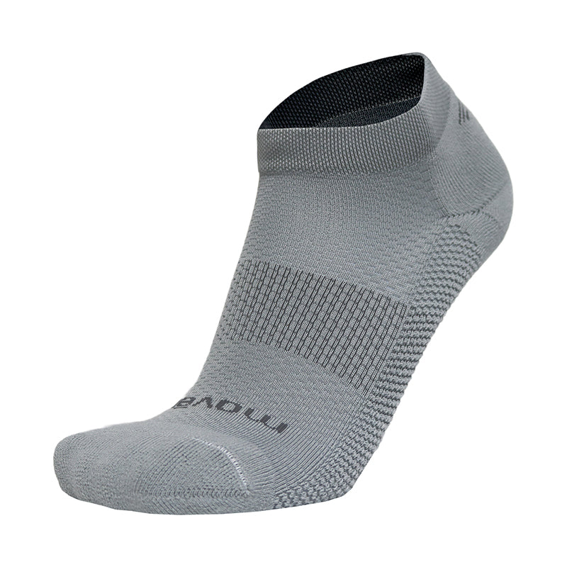 Men's Movere Pacer Low Cut Large Socks - Grey - Angled Front View - Available at Tradehome Shoes
