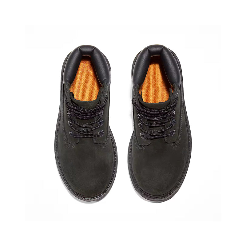 Kid's Preschool 6" Premium Waterproof Black Nubuck
