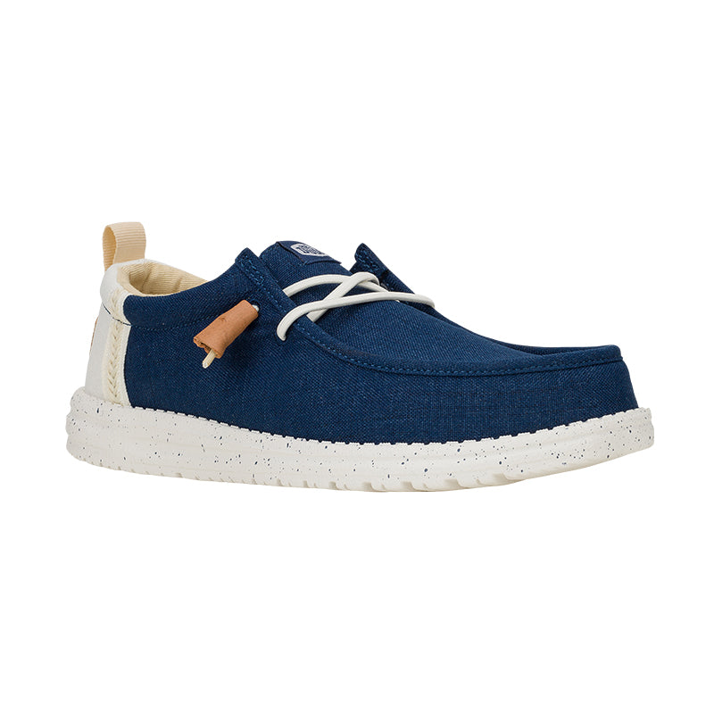 Men\'s Casual Knit  hey dudes navy blue size 12 Mens HEYDUDE Wally Stretch Sox Slip-On Casual Shoe - Navy  main image 4