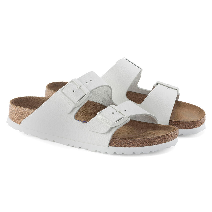 Birkenstock Men’s Arizona Two Strap Sandals in White Amazon.com | Birkenstock Arizona White Birko-Flor™ EU 44 (US  main image 2