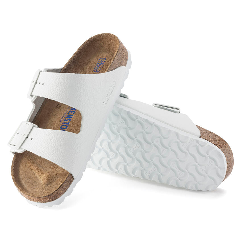 Birkenstock Arizona BS Soft Footbed Sandals, White Natural Leather. 1024945 Arizona Soft Footbed Leather in Color White | BIRKENSTOCK US main image 4