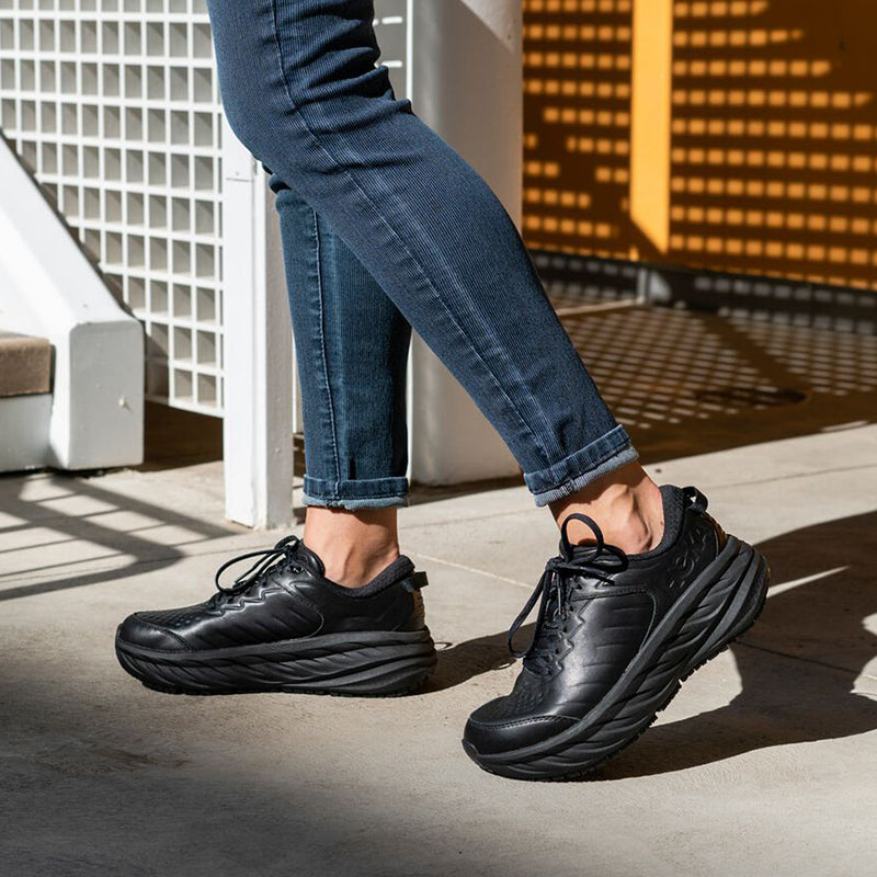 hoka dress shoes Shop Women's Bondi Slip Resistant Black/Black
